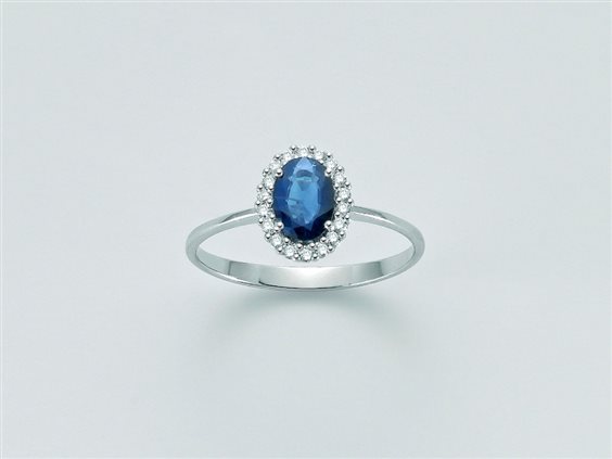 Anello Miluna Donna in Oro bianco Diamante 0.135 Ct LID3271-14 - LID3271-14